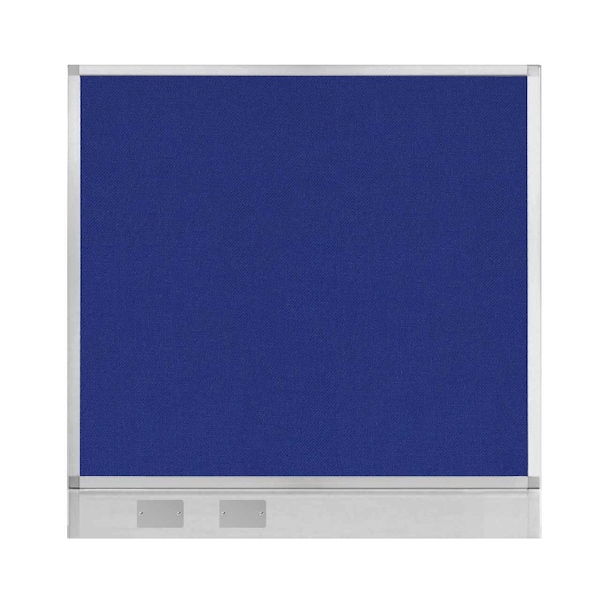 Hush Panel Configurable Cubicle Partition 4' x 4' Royal Blue Fabric w/ Cable Channel